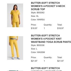 Women's Yellow Yoga Scrub Pants